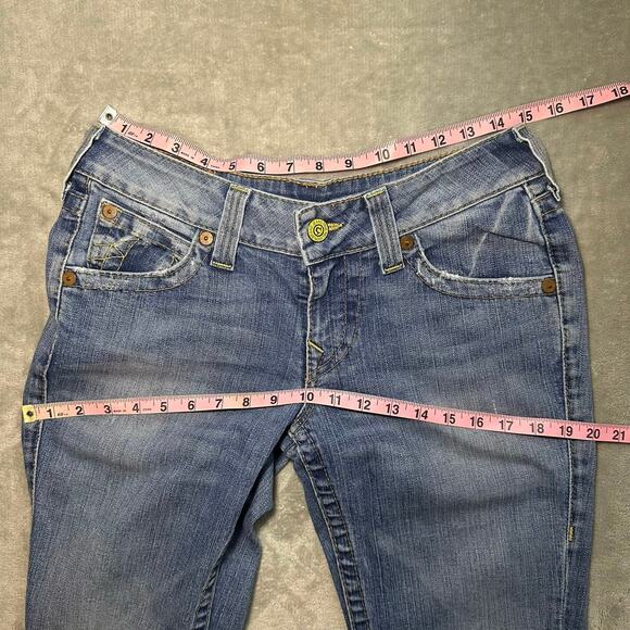 True Religion Becky Jeans Women 29 Low Rise Bootcut Denim Flap Pockets Western - Picture 9 of 17